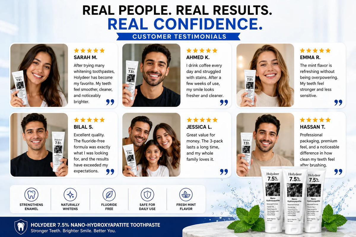 Holydeer Nano Hydroxyapatite Toothpaste Pack of 3